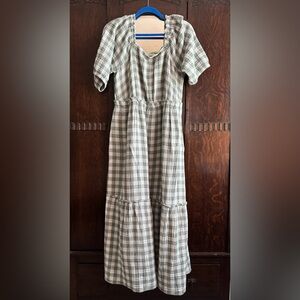 UpWest Coastal Cotton Gingham Maxi Dress in West Coast Gingham